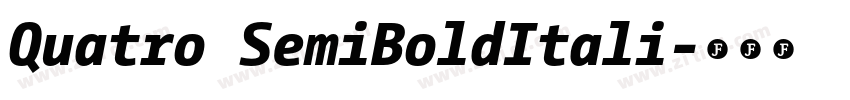 Quatro SemiBoldItali字体转换 Quatro SemiBoldItali字体转换